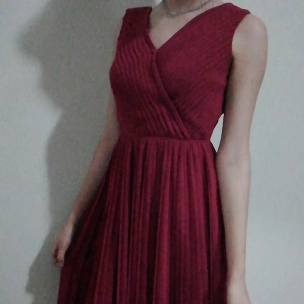 Magenta Fit & Flare Dress